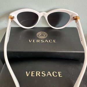 Versace white sunglasses with case